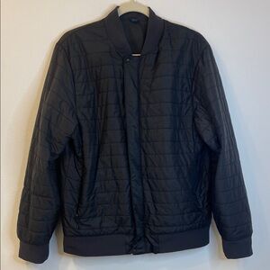 George Men's Black Quilted Puffer Jacket Size Medium 38-40 EUC